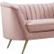 Margo Sofa 622 in Pink Velvet Fabric by Meridian w/Options