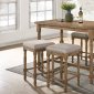 Farsiris Counter Ht Table 5Pc Set 77175 in Weathered Oak by Acme