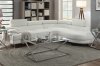 F6985 Sectional Sofa in White Faux Leather by Boss