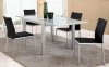 Frosted Glass Extendable Top Modern 5Pc Dining Set