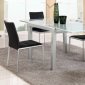 Frosted Glass Extendable Top Modern 5Pc Dining Set