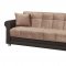 Avalon Prusa Dark Beige Sofa Bed in Fabric by Casamode w/Options