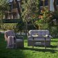 Mozaik Mini Outdoor Sofa Set 4Pc in Light Brown by Bellona