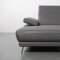 Mercer Sectional Sofa in Slate Gray Leather by Beverly Hills