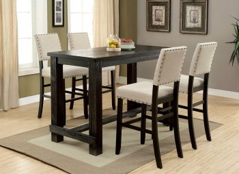 Sania II CM3324BK-BT 5Pc Bar Table Set in Black w/Options [FADS- CM3324BK-BT-Sania II]