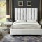 Enzo Upholstered Bed in White Velvet Fabric by Meridian