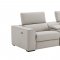 Picasso Power Motion Sofa Silver Gray Leather by J&M w/Options