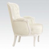 59147 Cain Accent Chair in White Leatherette by Acme