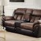 Jaylen Motion Sofa 55425 Toffee & Espresso Microfiber w/Options