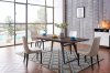 1518 Dining Table Walnut & Black by ESF w/Optional 1640 Chairs