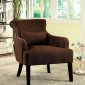 Agalva Accent Chair CM-AC6113BR 2Pc Set in Brown