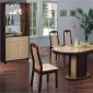 Two-Tone Modern Dining Room W/Oval Shape Table