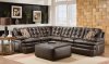 Capri Dark Brown Modern Sectional Sofa w/Optional Ottoman