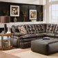 Capri Dark Brown Modern Sectional Sofa w/Optional Ottoman