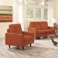 Kesson Sofa & Loveseat Orange Fabric 505371 by Coaster w/Options