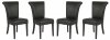 Eden Set of 4 Dining Chairs EV18BLL in Black by LeisureMod