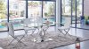 151 Dining Table w/Clear Glass Top & Optional Chairs by ESF