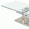 8164 Clear Glass Top Motion Cocktail Table by Chintaly