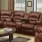 9172/9242 Reclining Sectional Sofa in Brown Bonded Leather