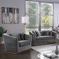 Arabella Sofa 617 in Grey Velvet Fabric by Meridian w/Options