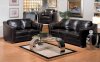 Modern Black Bycast Leather Living Room Set