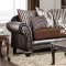 Midleton Sofa SM7406 in Brown Leatherette & Chenille w/Options