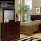 Black Merlot Finish Transitional Bedroom w/Optional Casegoods