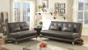 Sherri Sofa & Loveseat CM6413GY in Gray Leatherette w/Options