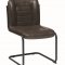 Chambler 122133 Set 4 of Dining Chairs in Brown Leatherette