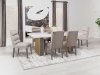 Carla Dining Table 106651 White Marble Top by Coaster w/Options