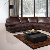 8380 Sectional Sofa in Chocolate Bonded Leather American Eagle