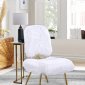 Magnolia 577 Accent Chair Set of 2 in White Faux Fur by Meridian