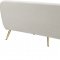 Harlow Sofa 685 in Cream Velvet Fabric by Meridian w/Options