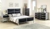 CM7163BK Largo Youth Bedroom in Silver Tone & Black w/Options