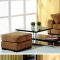 Beige Microfiber Sectional Sofa w/2 Ottomans & Bookcase