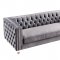 Rimini Sofa TOV-L4113 in Grey Velvet Fabric by TOV Furniture