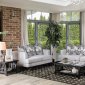 Blaenavon Sofa SM8826 in Silver Chenille Fabric w/Options