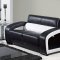 UA199 Sofa in Black & White Bonded Leather by Global Furniture