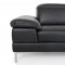 Carnation Sectional Sofa 1872 in Black Eco-Leather by VIG