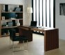 Stark Work Desk by Beverly Hills in Walnut with 2 Drawers