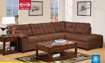 Espresso Microfiber Acme Aislin 50385 Sectiona Sofa w/Options [AMSS-50385 Aislin Espresso]