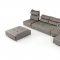 Zip Sectional Sofa in Grey Fabric by VIG w/Moveback Backrests