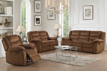 Jacinta Motion Sofa 51405 in Coffee Padded Suede by Acme [AMS-51405 Jacinta]