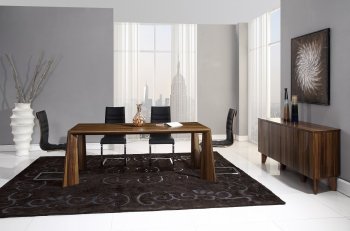 D9876DT Dining Table in Walnut by Global w/Options [GFDT-D9876DT]