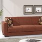 Dolce Sofa Bed in Brown Microfiber by Rain w/Optional Items