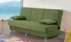 Atlanta Sofa Bed Convertible in Green Fabric by Empire