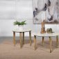 Aldis Coffee Table 3Pc Set 703718 in White & Natural by Coaster