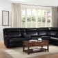 Cullen Sectional Sofa 603160 in Black Leatherette by Coaster