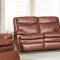 Carlington Reclining Sofa in Brown Bonded Leather w/Optionas