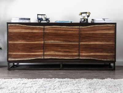 Fulton TV Console CM5212-TV in Dark Oak & Walnut